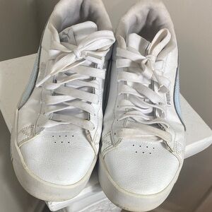 Puma White and Light Blue Sneakers